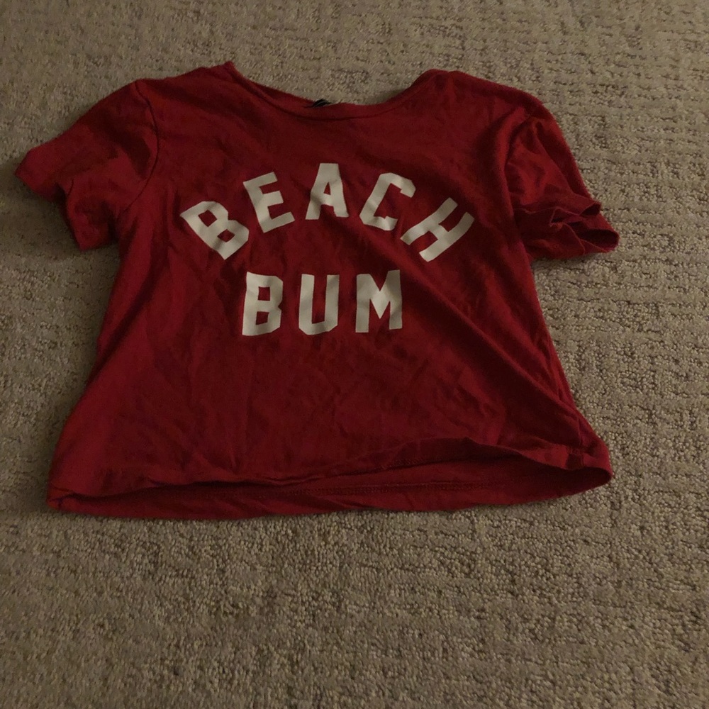 Red crop top